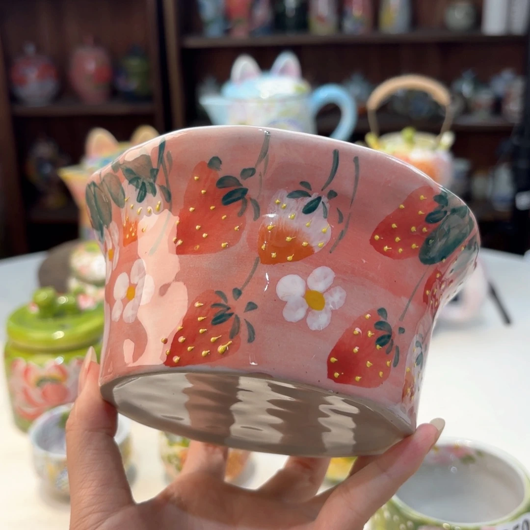 景德镇手绘高温釉下彩陶瓷茶具