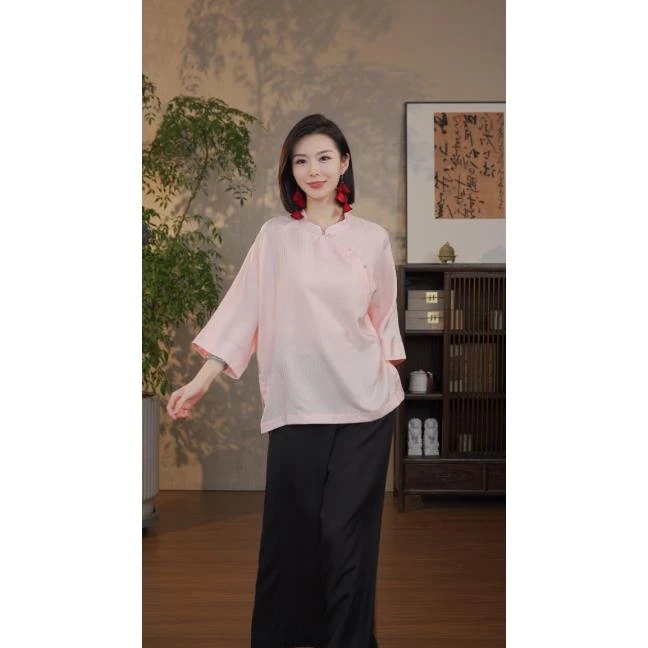 GONG QUE 【粉黛佳人】新中式国风上衣 241469