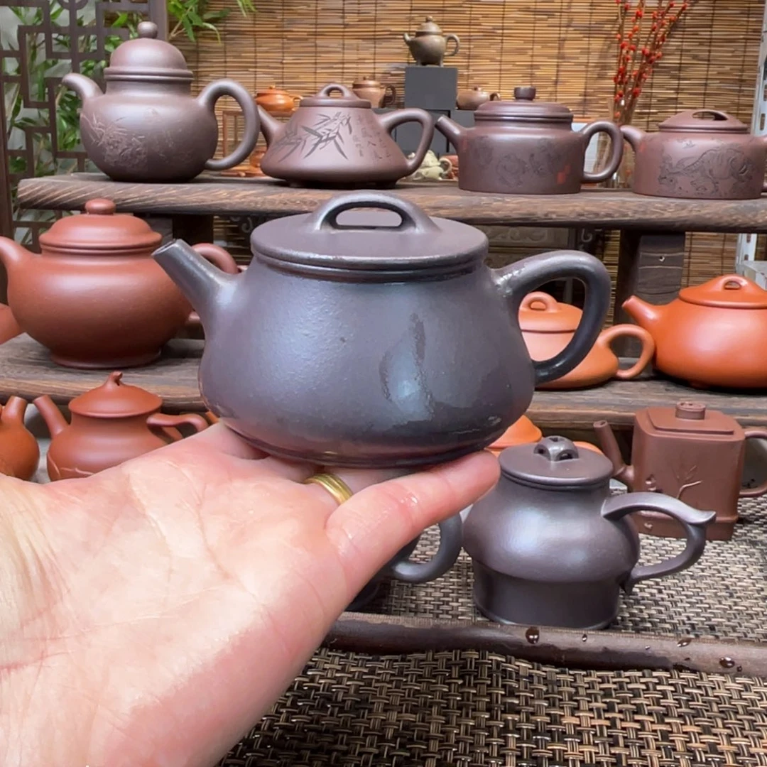 紫砂茶壶宜兴原矿紫砂手工制150