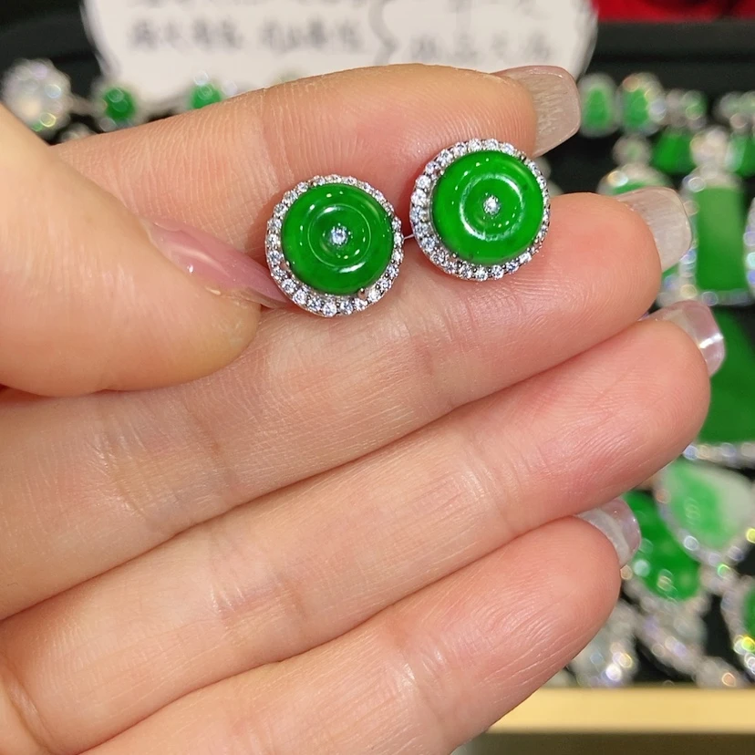 【闪购商品】未镶嵌翡翠耳饰瑶**姐天然翡翠