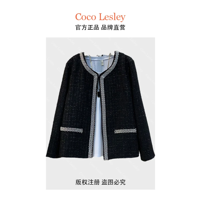 COCO LESLEY大码女装胖mm法式小香风外套女春季气质显瘦百搭上衣