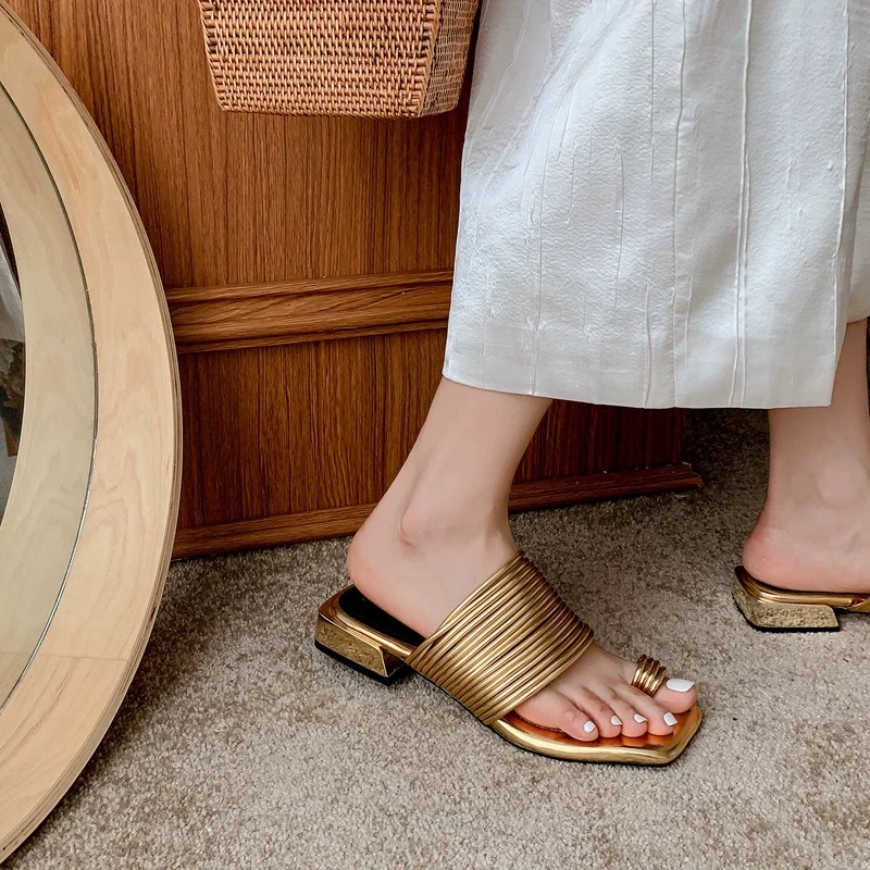 【Maggie】 街头步调~老钱风法式高级感凉拖鞋女外穿度假风004133