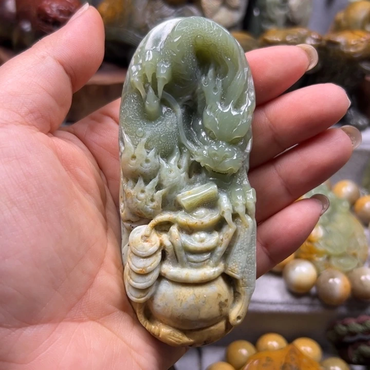 岫岩河磨玉（透闪石质玉）未镶嵌把件