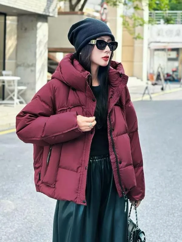 【竹简小方块】连帽设计感百搭泡芙石墨烯羽绒服2888