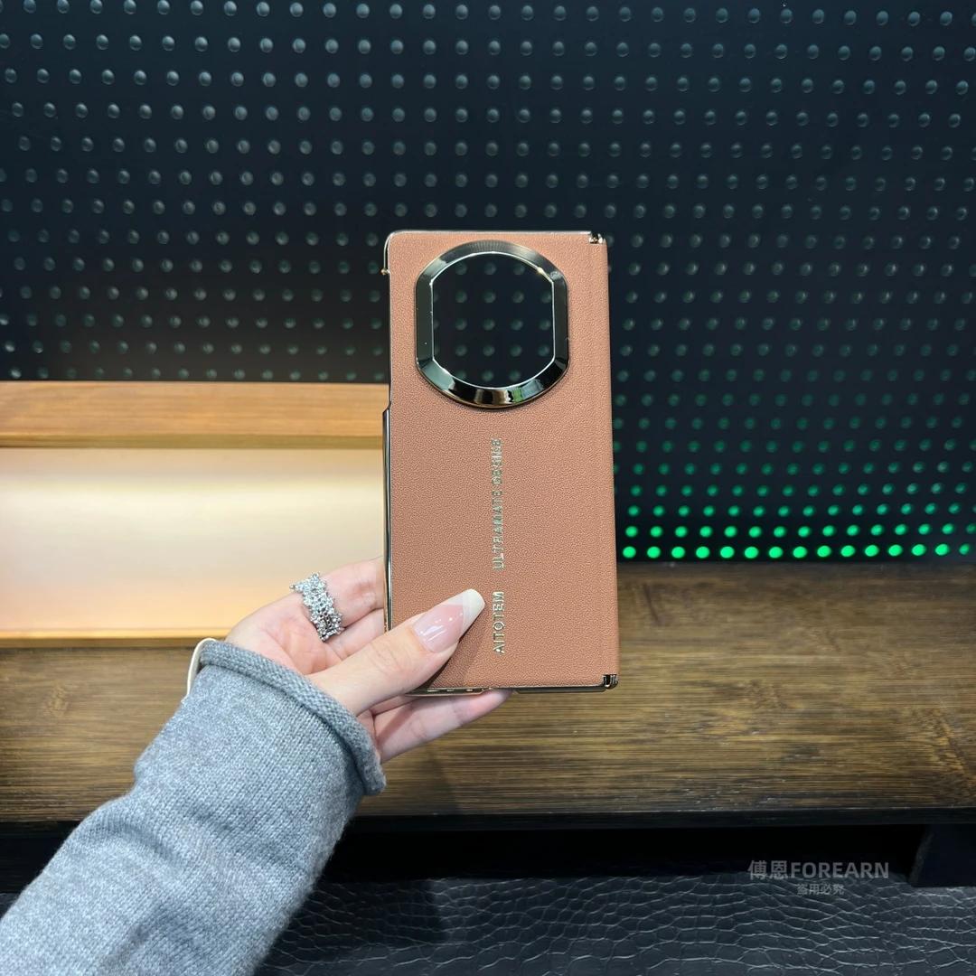 适用于华为matex7手机壳双中轴x7折叠屏保护套真皮后壳高端奢华款