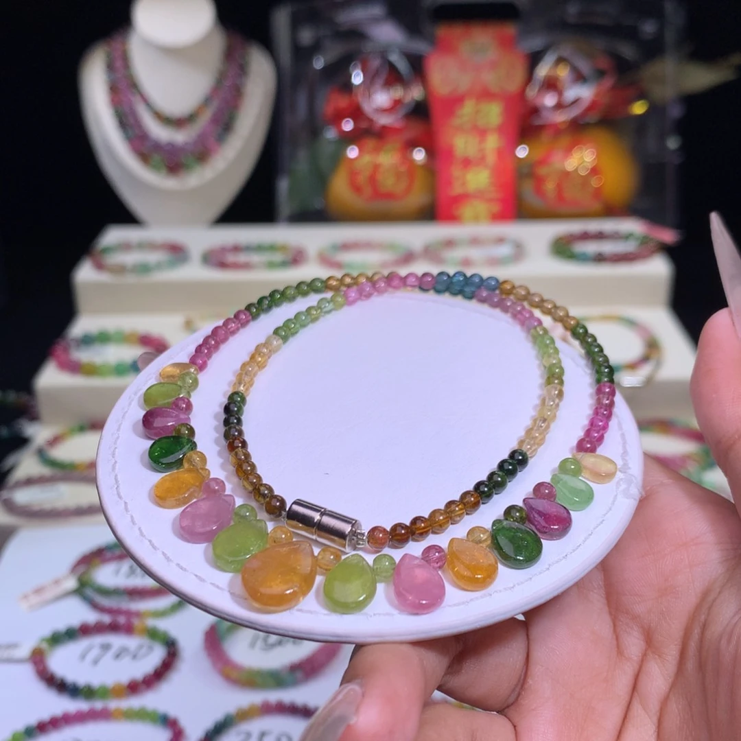 碧玺手链合金碧玺