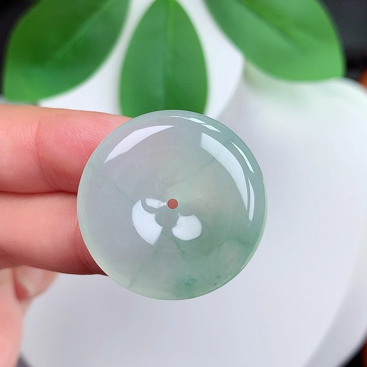 颈饰未镶嵌翡翠平安扣 27.4x6.1mm