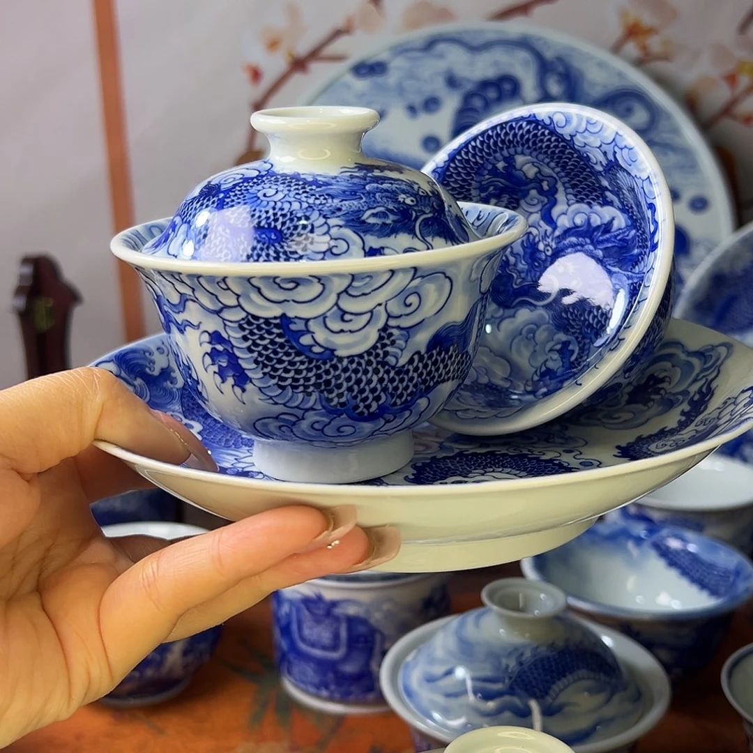 李***豪景德镇陶瓷满工套组龙纹