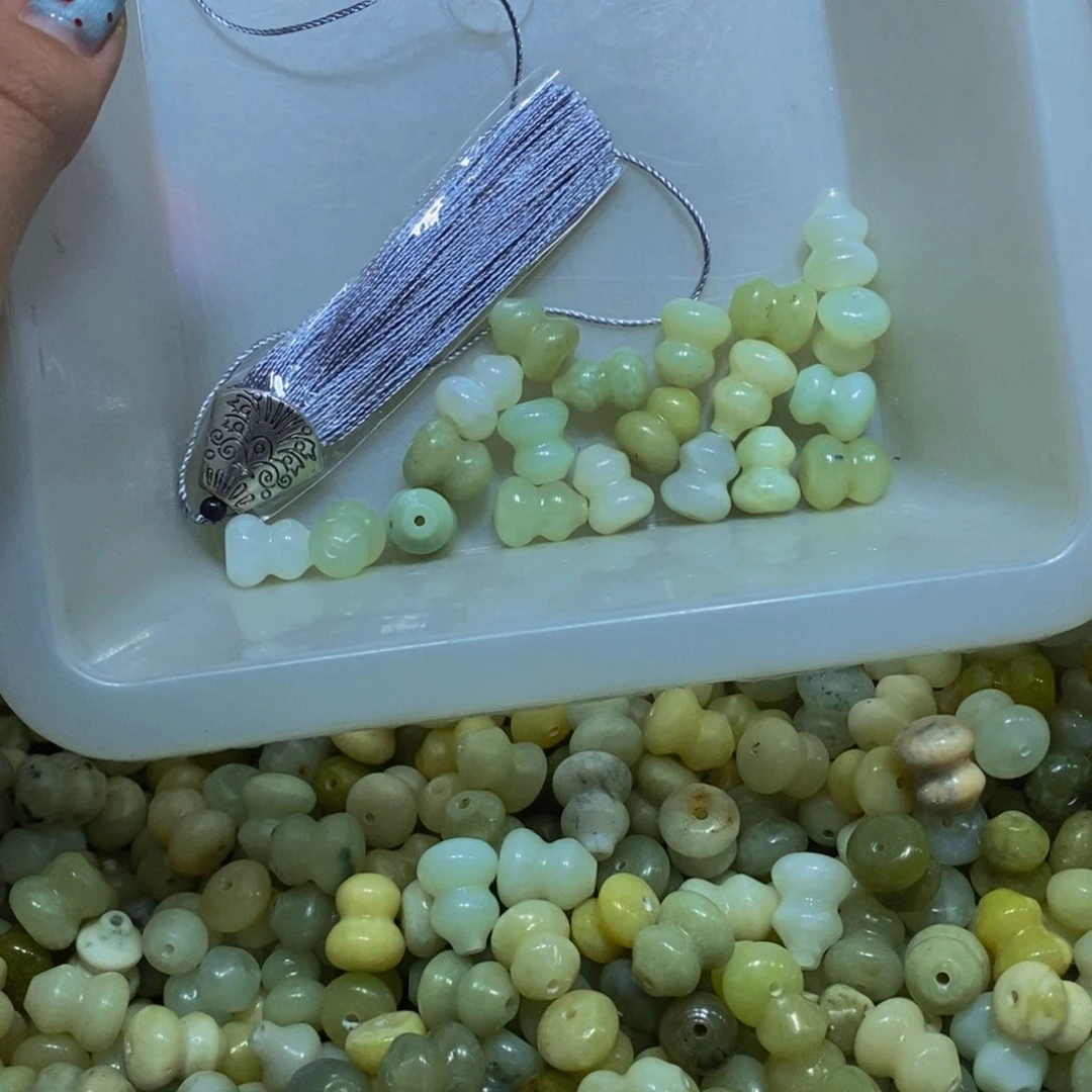 蛇纹石玉未镶嵌毛衣链95