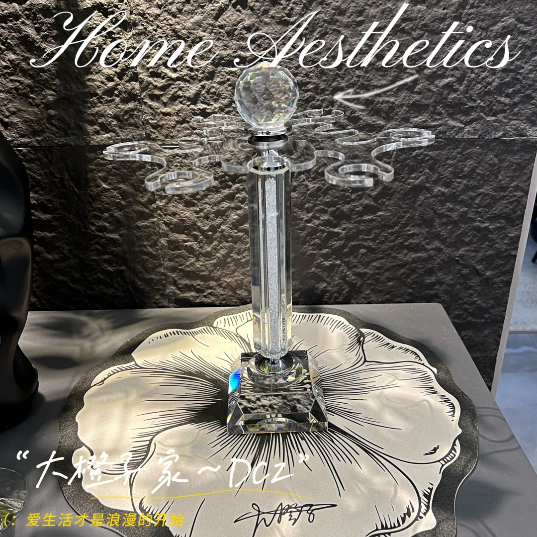 创意个性收纳K9水晶倒挂红酒杯香槟杯架酒柜装饰摆件家用酒吧展示