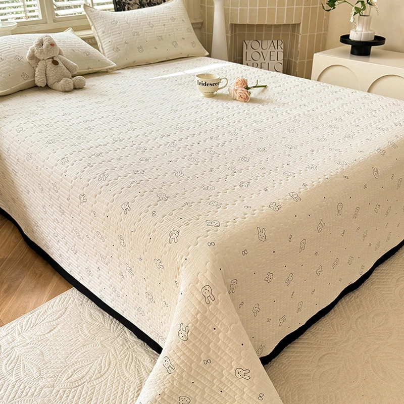 加厚小清新床盖2025新款非全棉纯棉榻榻米床单被亲肤柔软四季通用