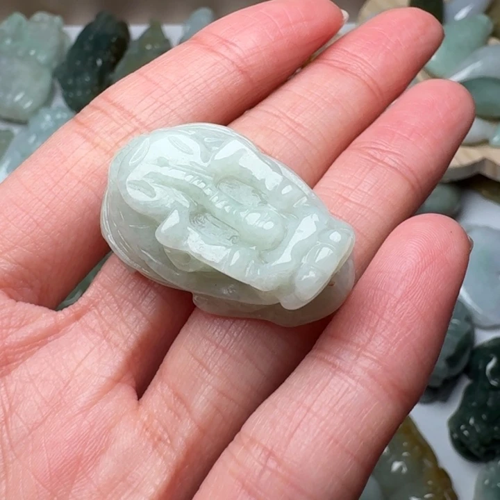 翡翠未镶嵌颈饰龙龟