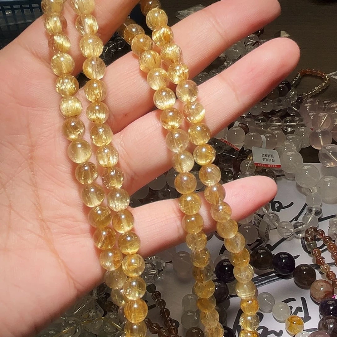 水晶手链未镶嵌钛晶高货多圈