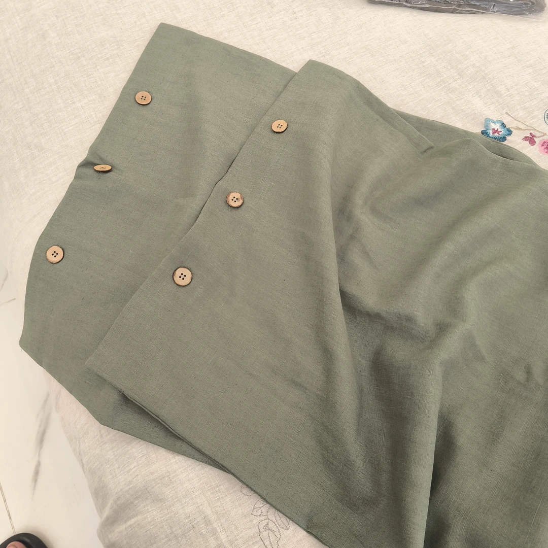 军绿色——48*74（一对）纯亚麻枕套