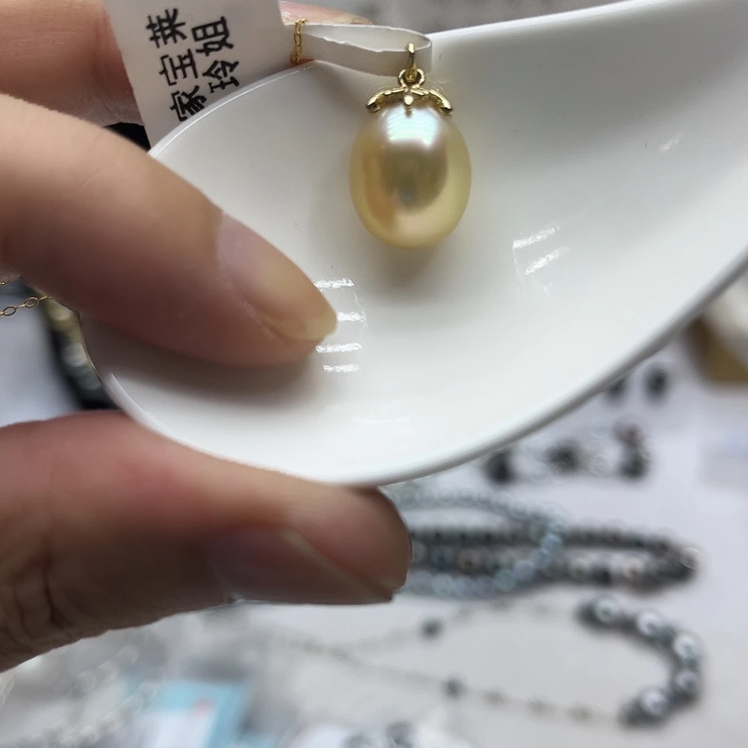 颈饰银S925镶嵌海水珍珠