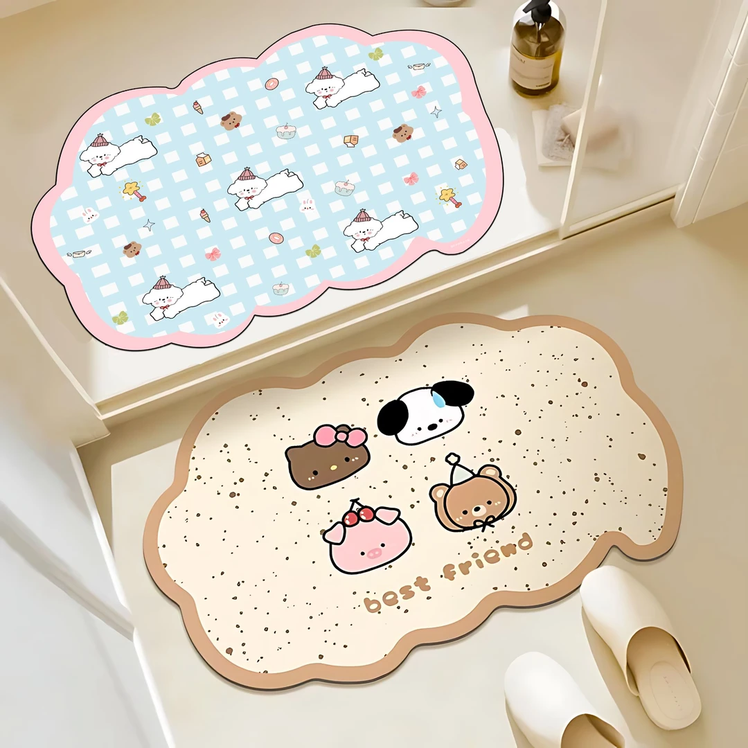 帕恰狗浴室地垫硅藻泥吸水速干脚垫免洗防滑洗手间家用卫生间地毯
