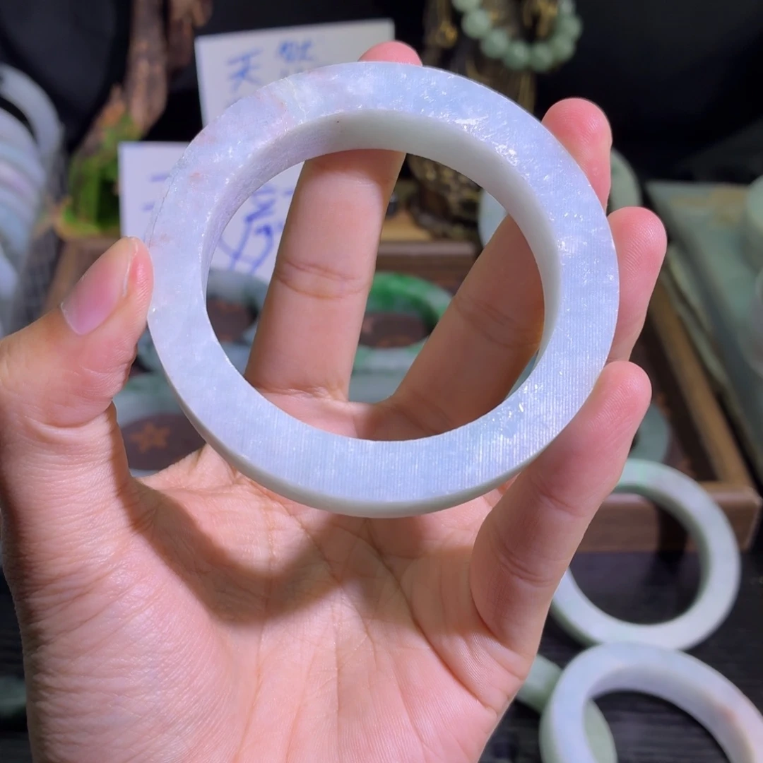 定制翡翠未镶嵌翡翠A货毛胚手镯定制