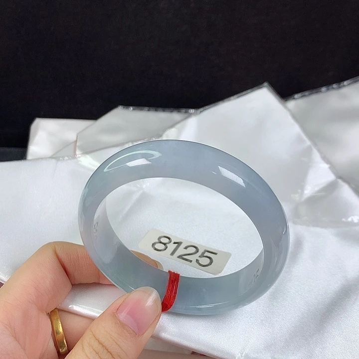 翡翠未镶嵌手镯58圈15+大宽胎种水晴蓝调