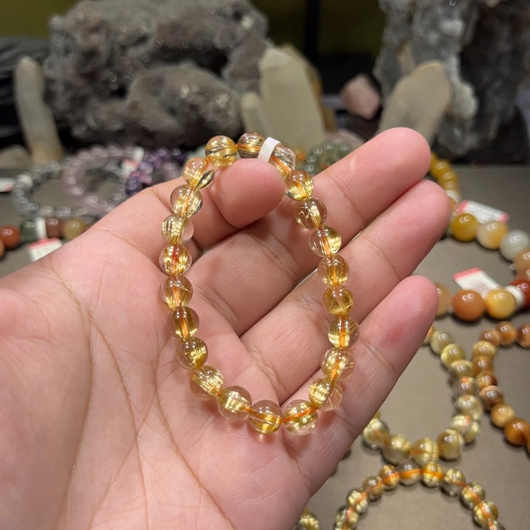 未镶嵌水晶手串钛晶