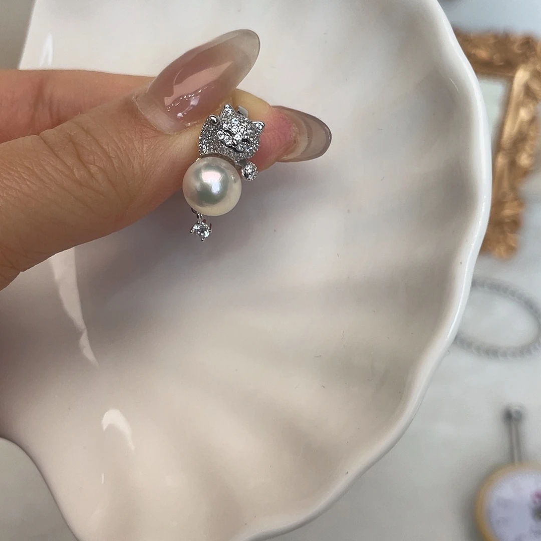 吊坠(不含链)海水珍珠银S925镶嵌