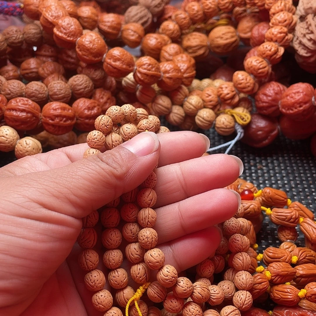 溜***鱼文玩核桃手串桃核