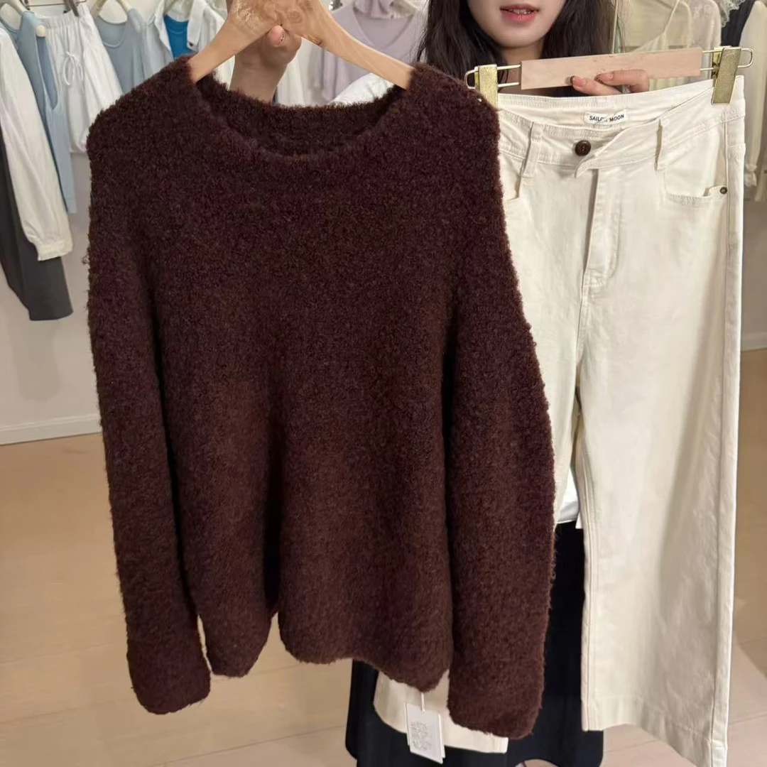 非町@6515 韩系圆领毛衣