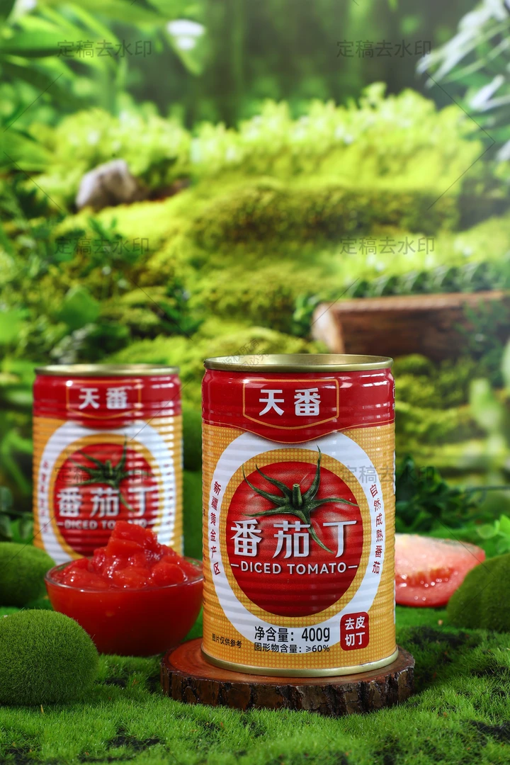 新疆番茄丁25年400g*6罐清仓福利新疆番茄罐头西红柿罐头