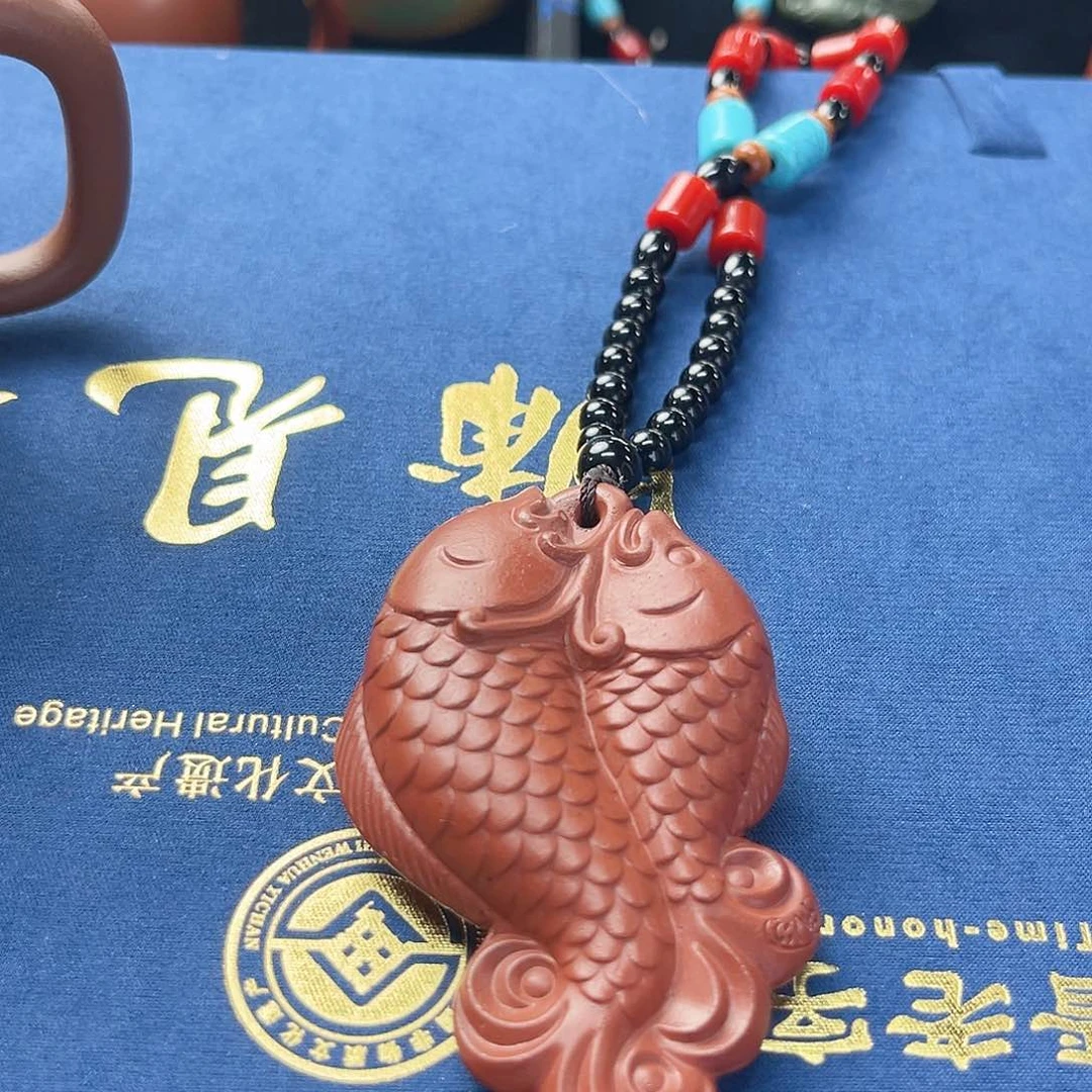 茶壶紫砂茶宠双鱼