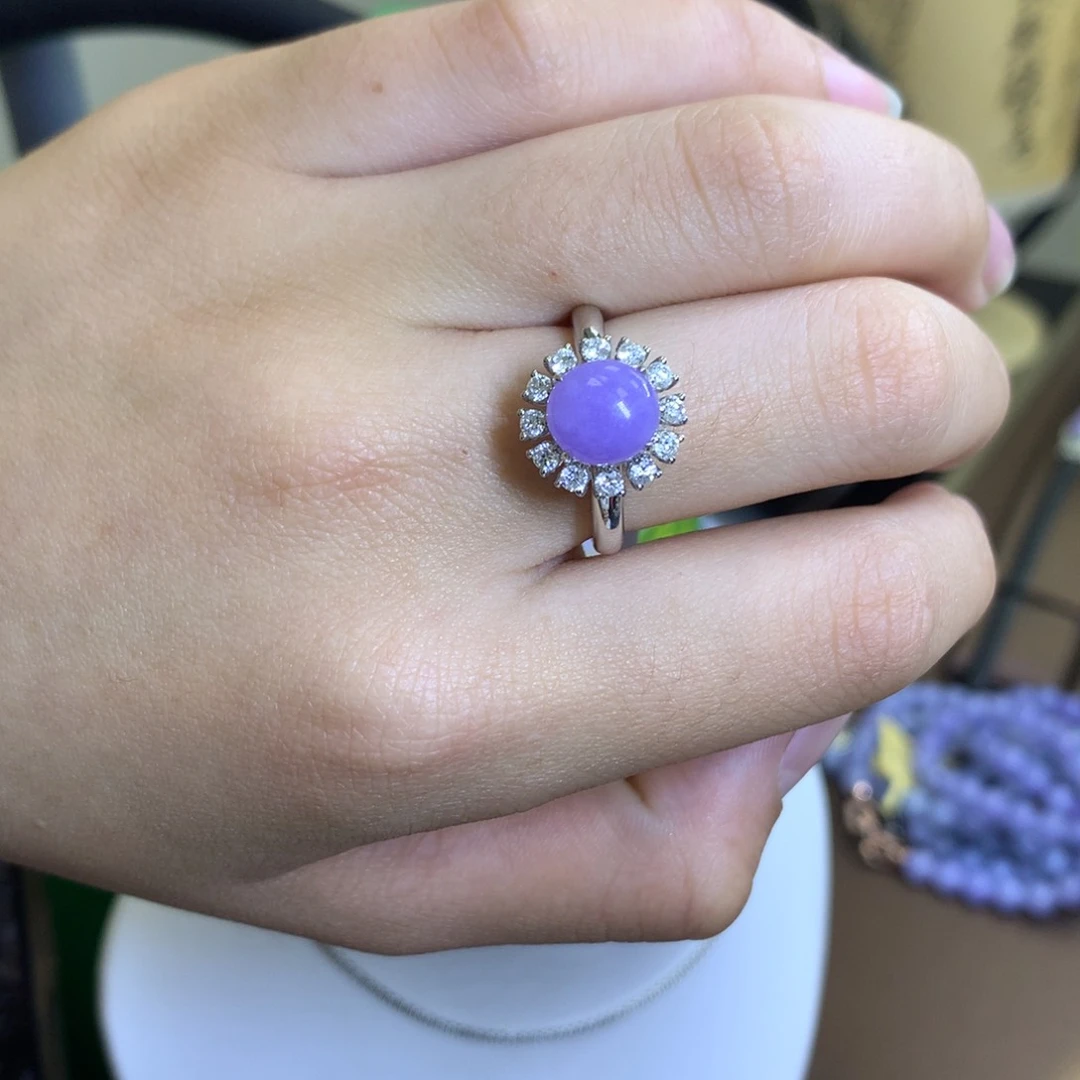 翡翠颈饰18K金镶嵌?***君翡翠