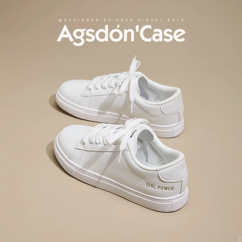 /奥古狮登平底小白鞋女2025夏季新款运动休闲板鞋透气百搭单鞋爆Q