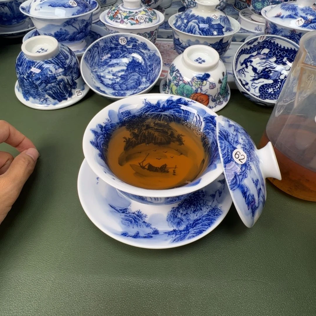 景德镇纯手工纯手绘茶具木木62