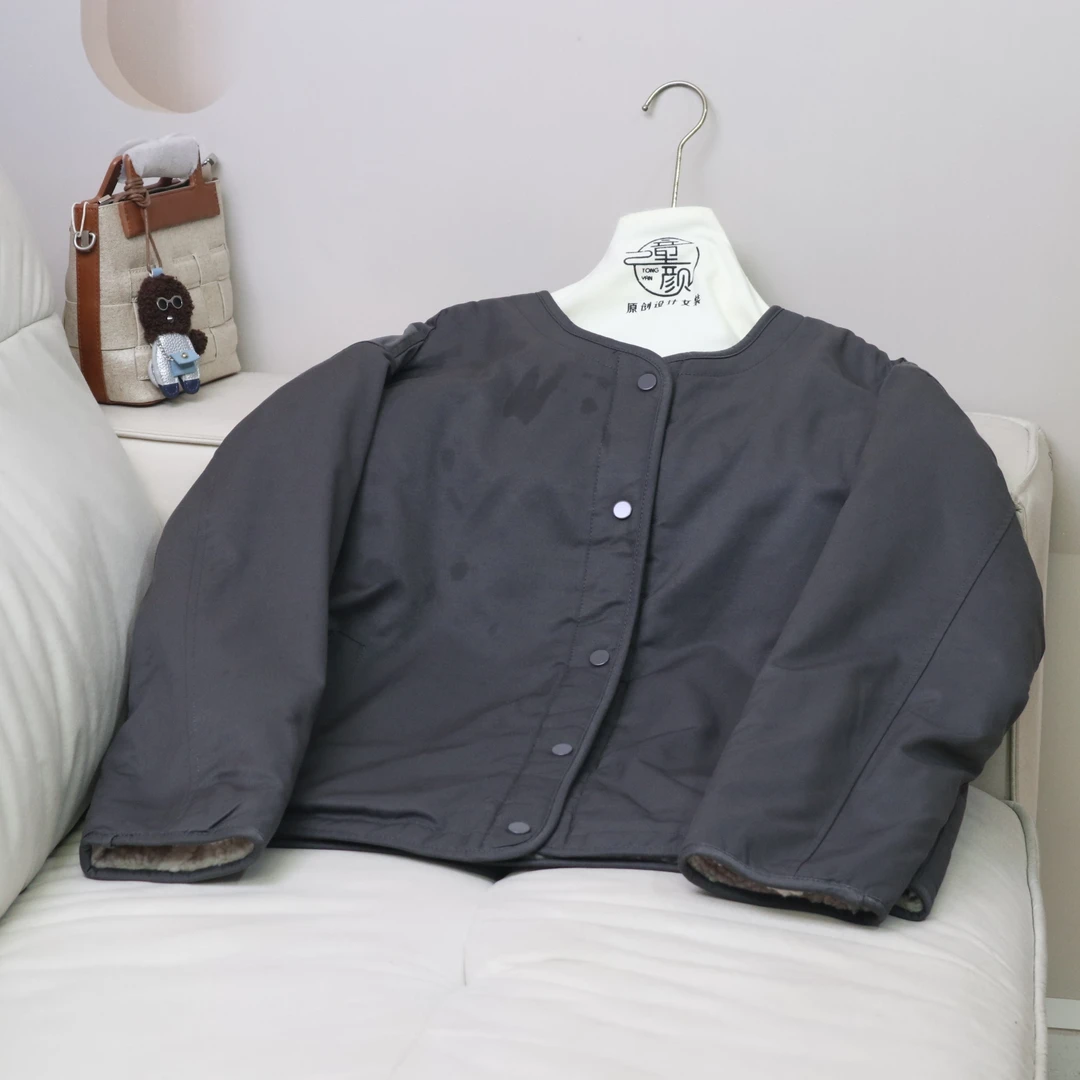 【12883】高品质原创设计深灰色百搭外套D