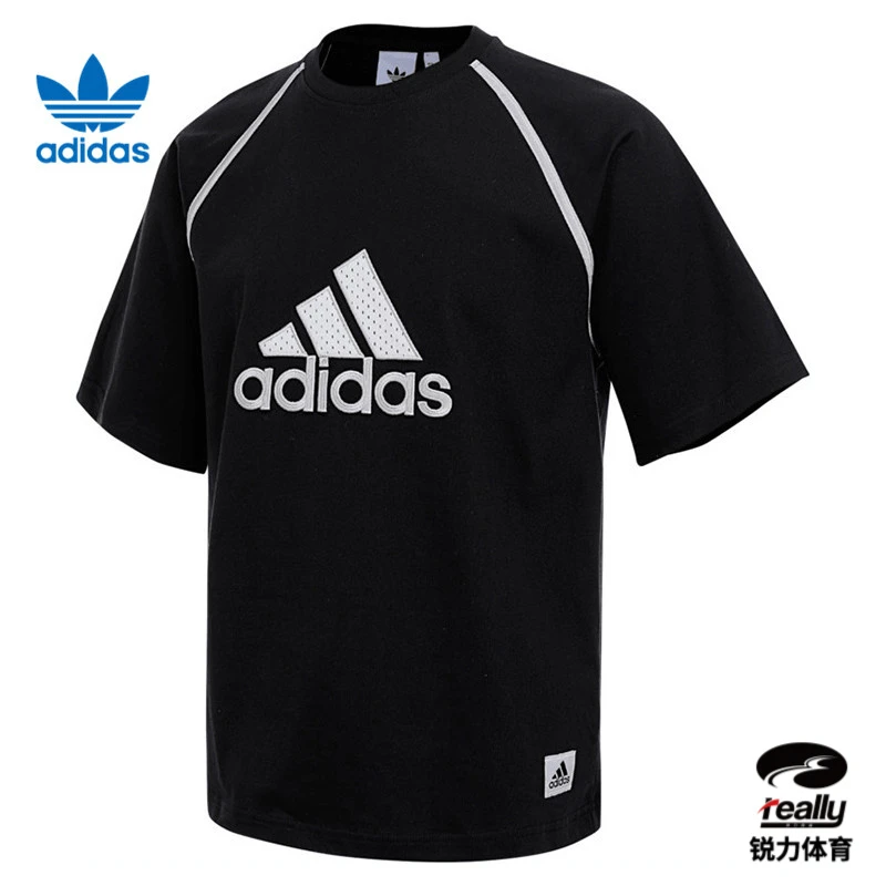 【流光风】adidas阿迪达斯三叶草BADGE运动休闲短袖T恤KC3861