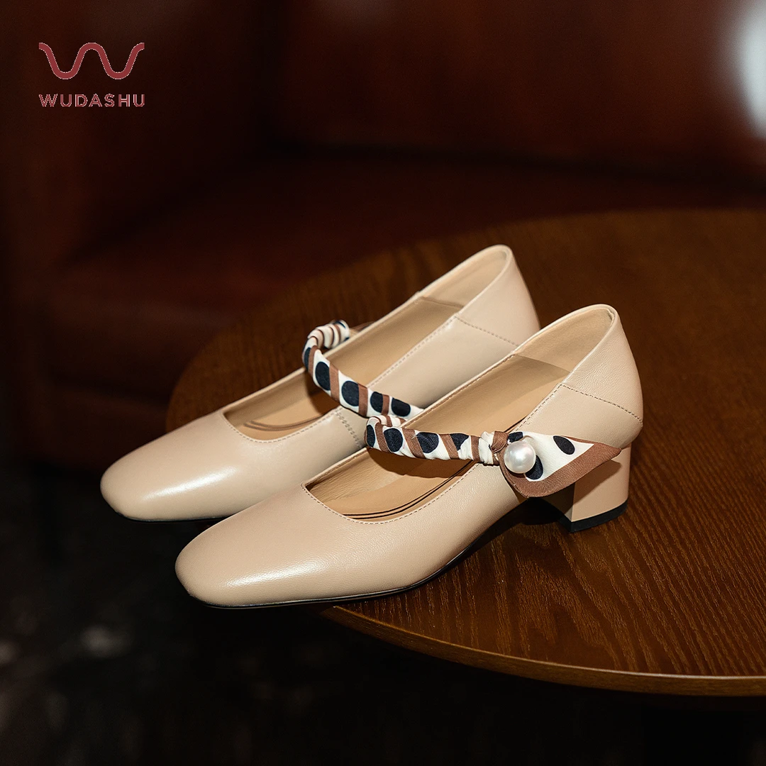 【官方正品】红云鞋欧若风一字带玛丽珍单鞋女鞋