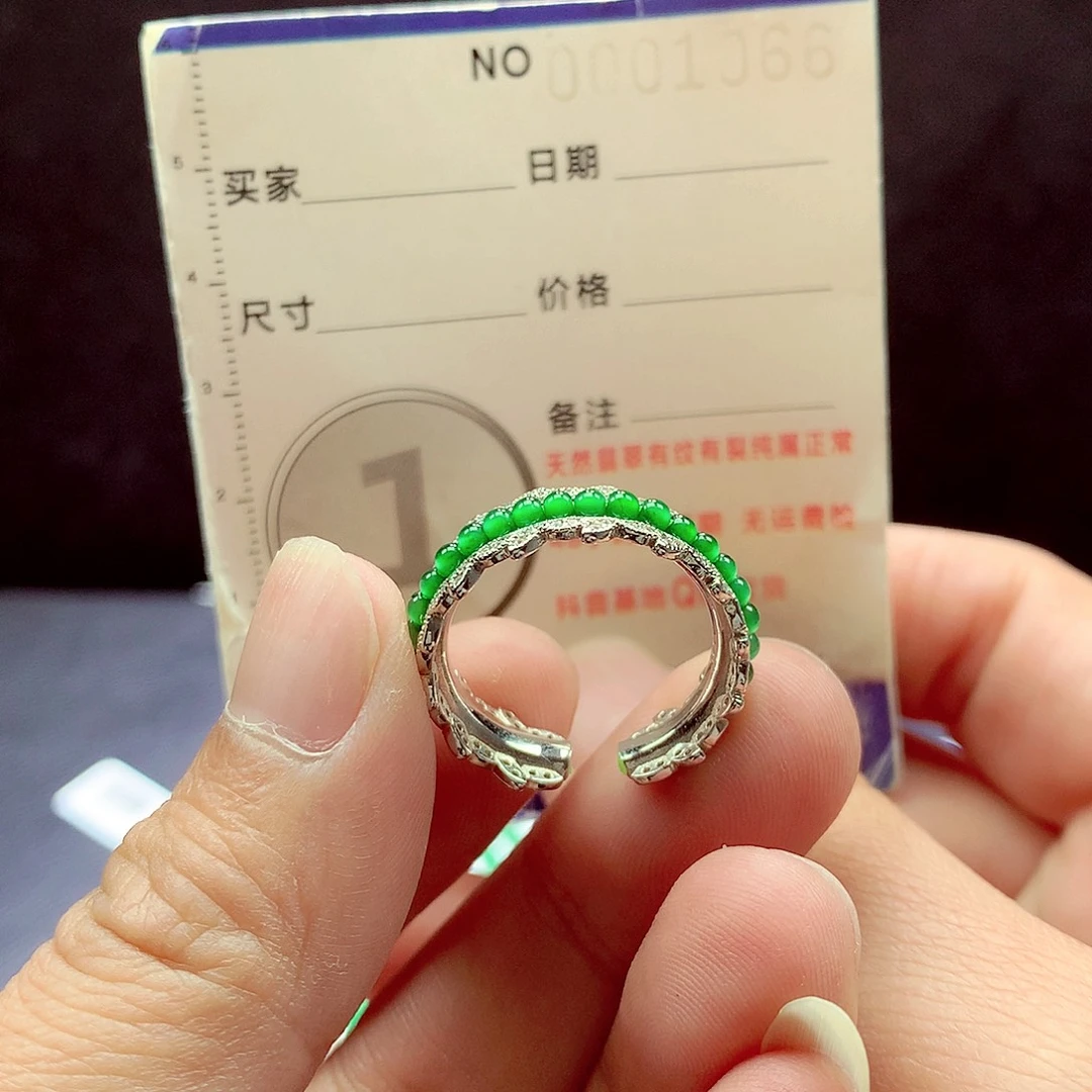 翡翠银S925镶嵌手链19