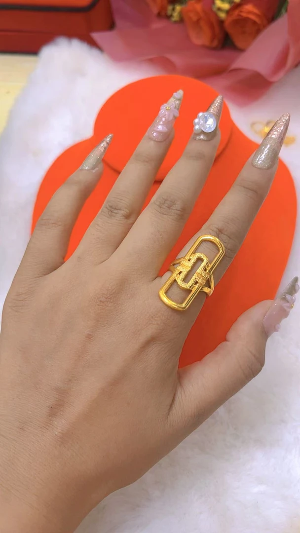 铜合金亚克力戒指 铜合金新款戒指