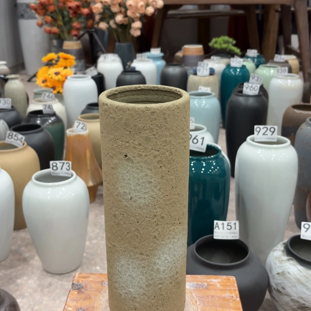 摆件瑕疵景德镇陶瓷花瓶高32口10