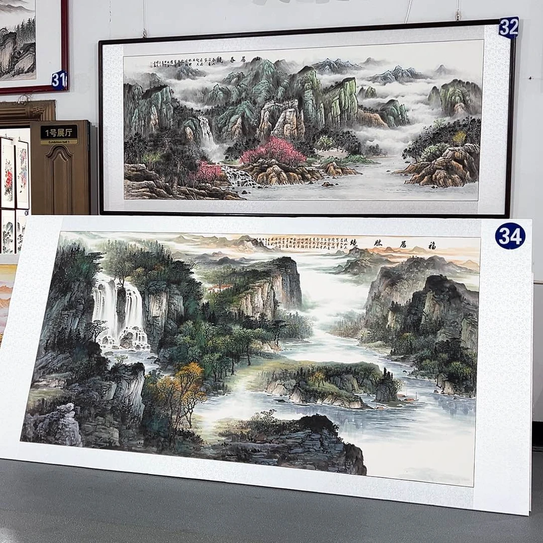 河***板国画手绘保证假一罚万