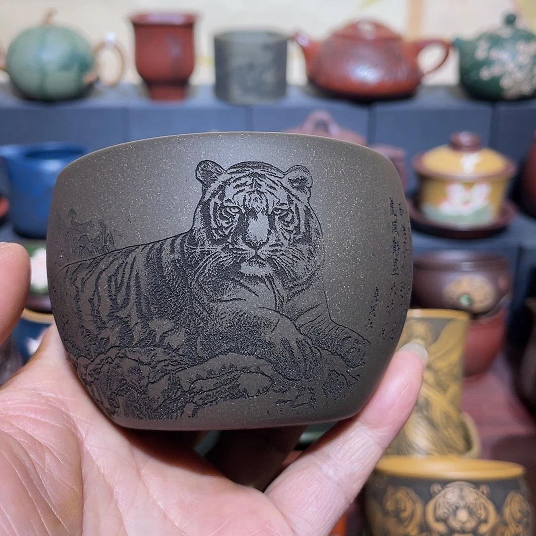 原矿紫砂手工主人杯