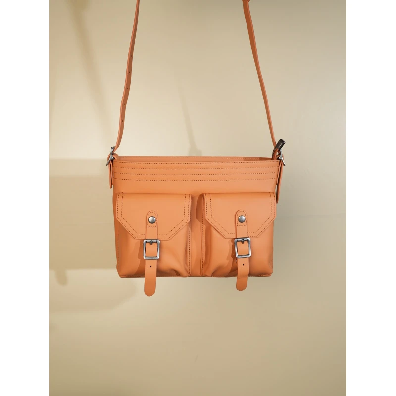 【鹿师傅】男士包袋多口袋单肩包头层牛皮DJ1100