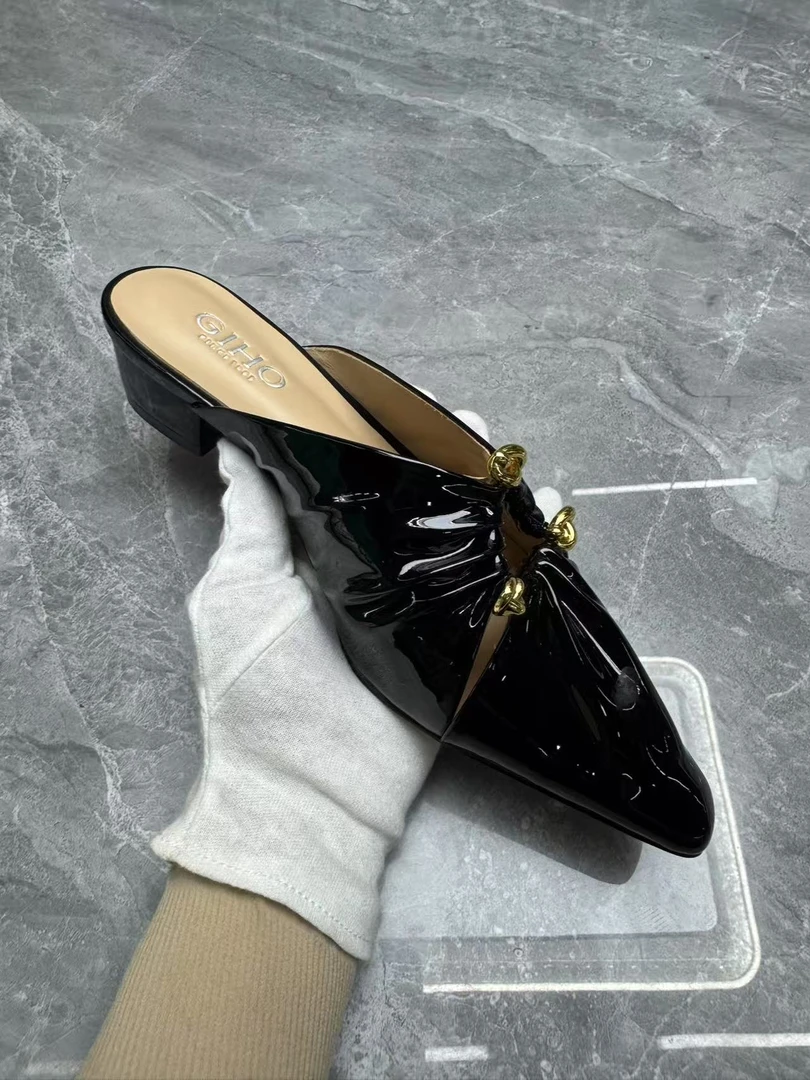 1001——1100女鞋时尚女士夏季黑色粗跟包头高跟尖头