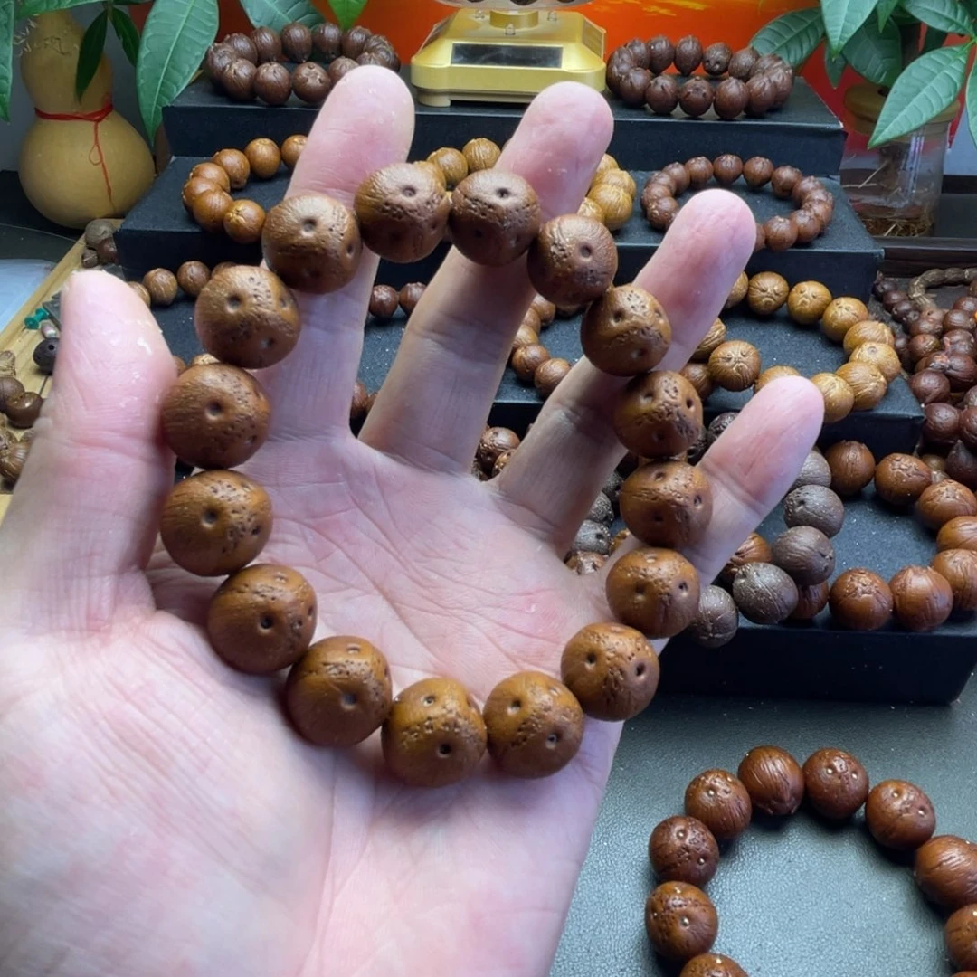 紫金鼠手串15尺寸纯圆土拨鼠