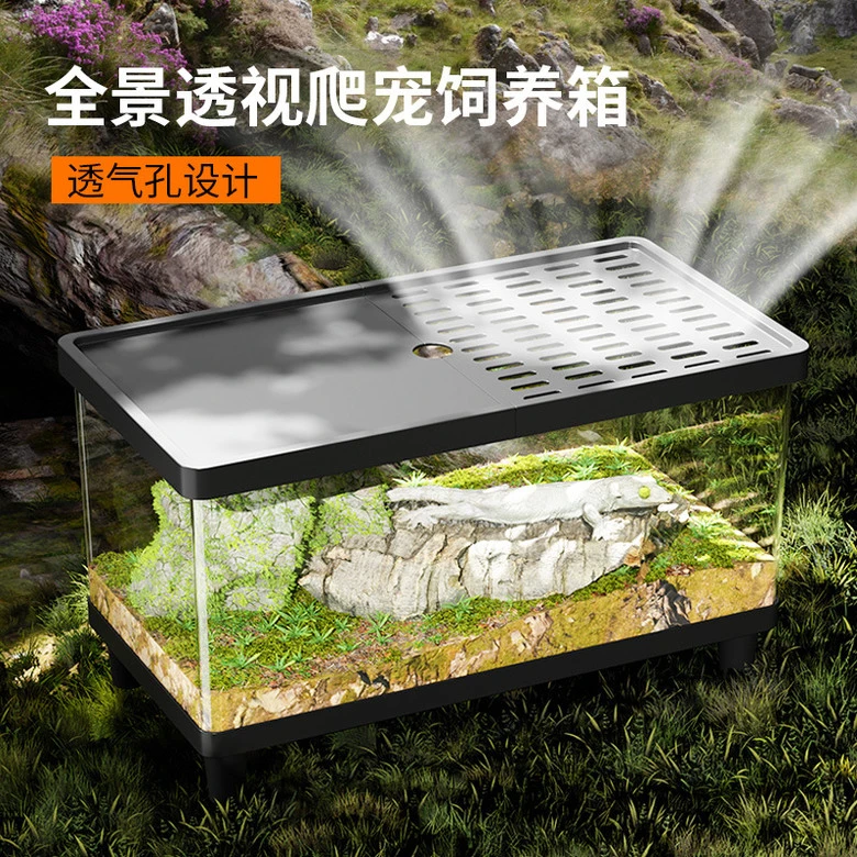 守宫饲养盒亚克力爬宠饲养箱蜥蜴寄居蟹蜘蛛蜥蜴透明盒