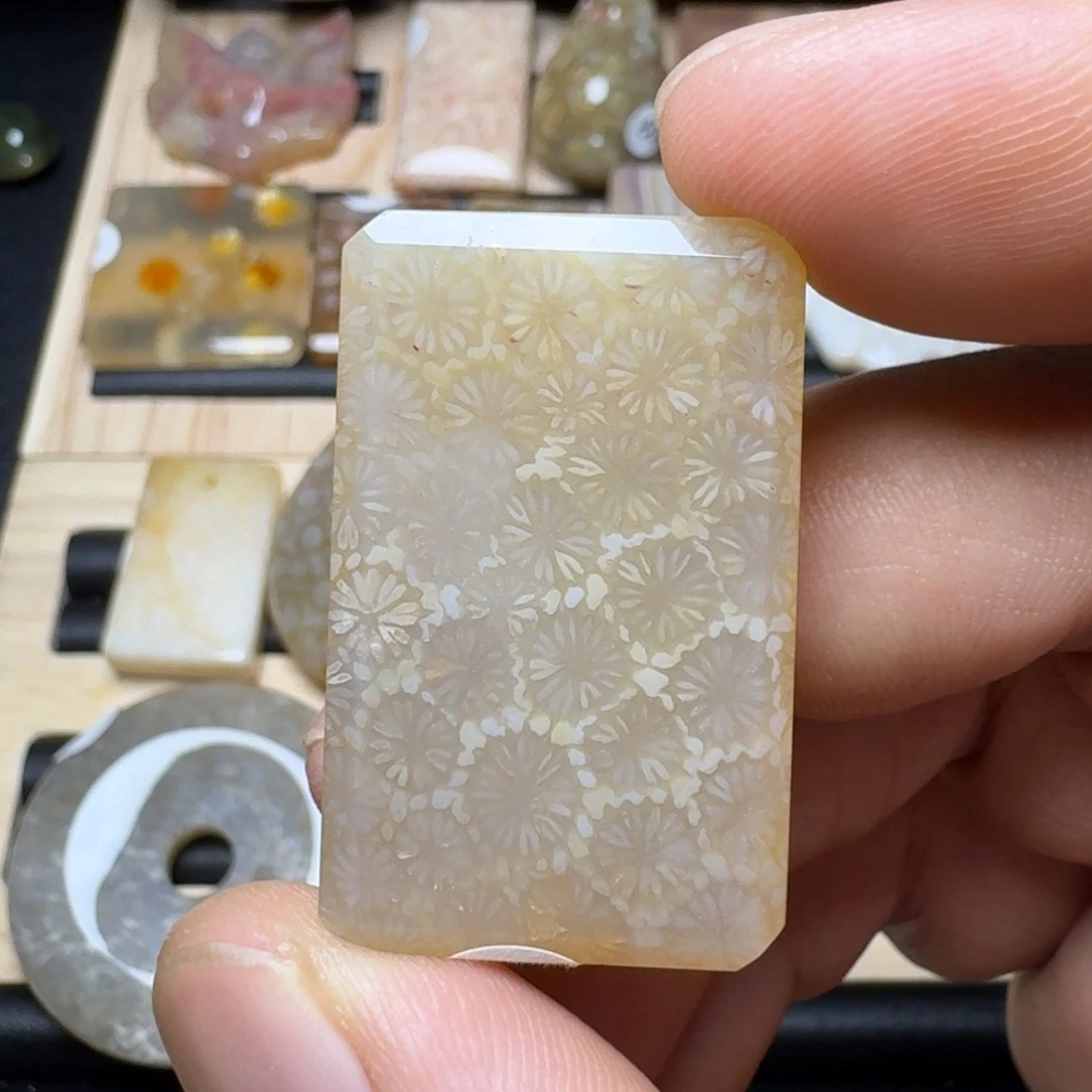 硅化玉未镶嵌纯天然色有机玉石保真色