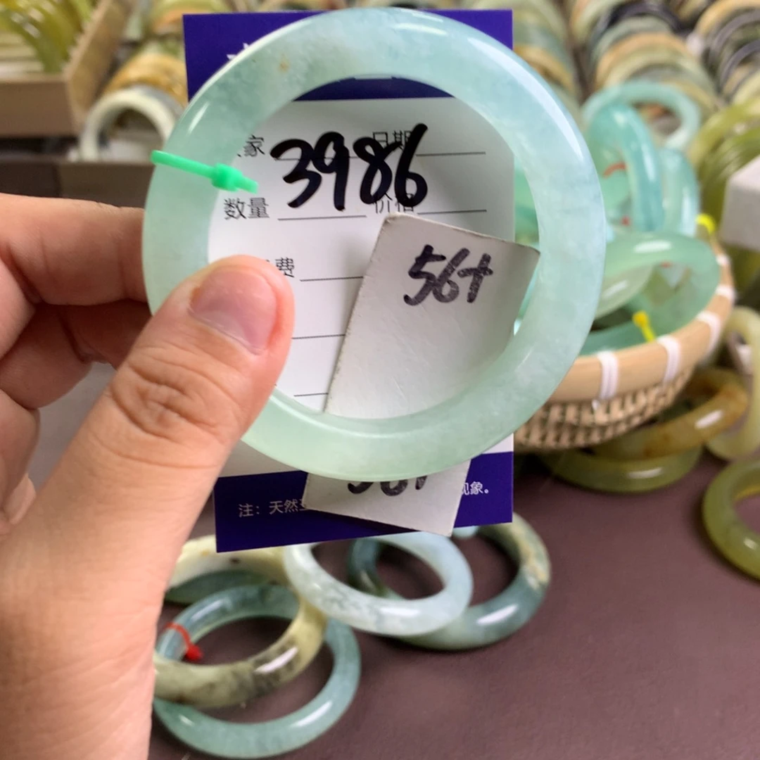 蛇纹石玉未镶嵌手镯3986