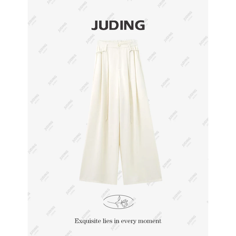 【冰沙裤】】高腰直筒阔腿垂感休闲裤女2025夏季新款百搭西装裤8145