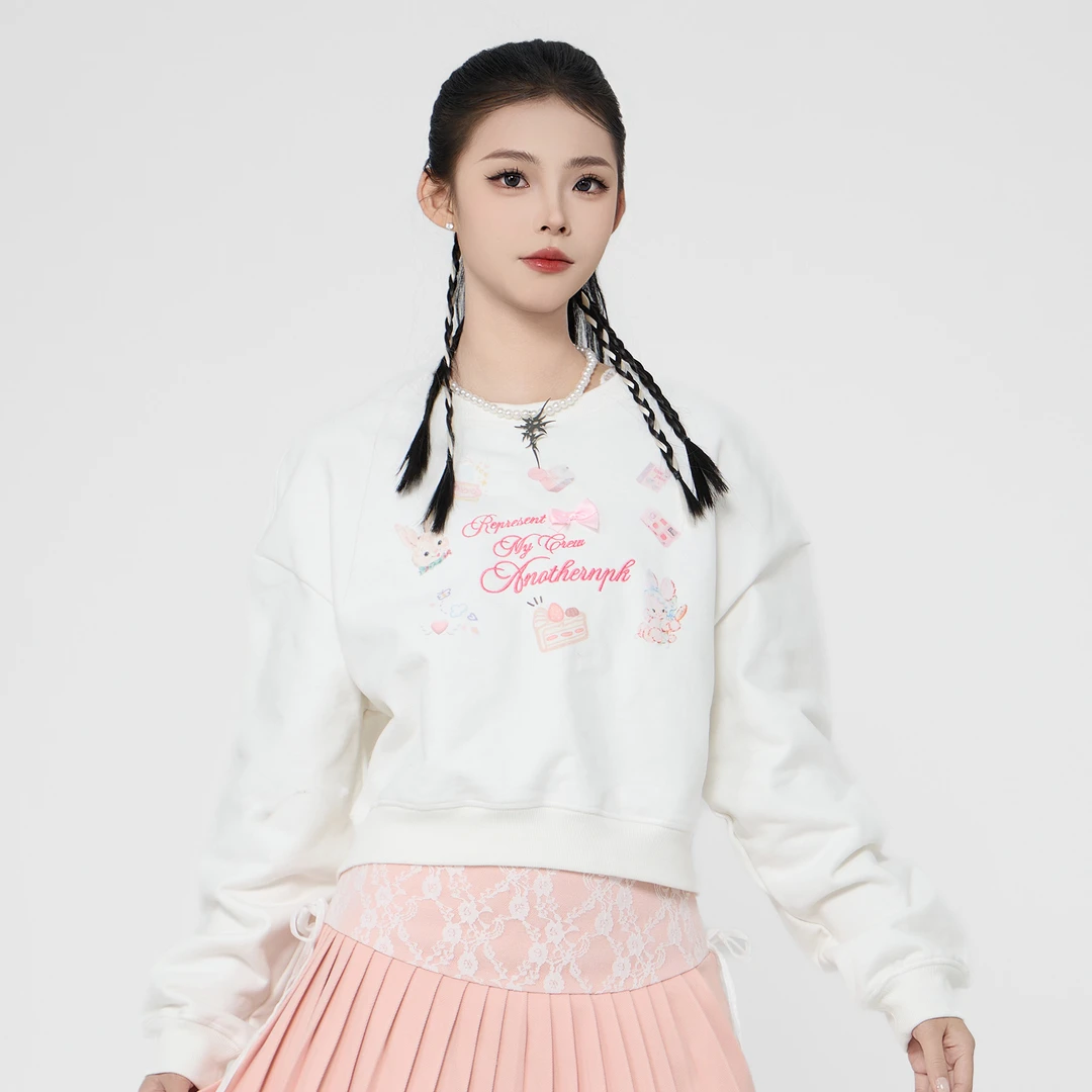 ANPK【禾子宠粉】纯欲甜美套头卫衣AD131L7380