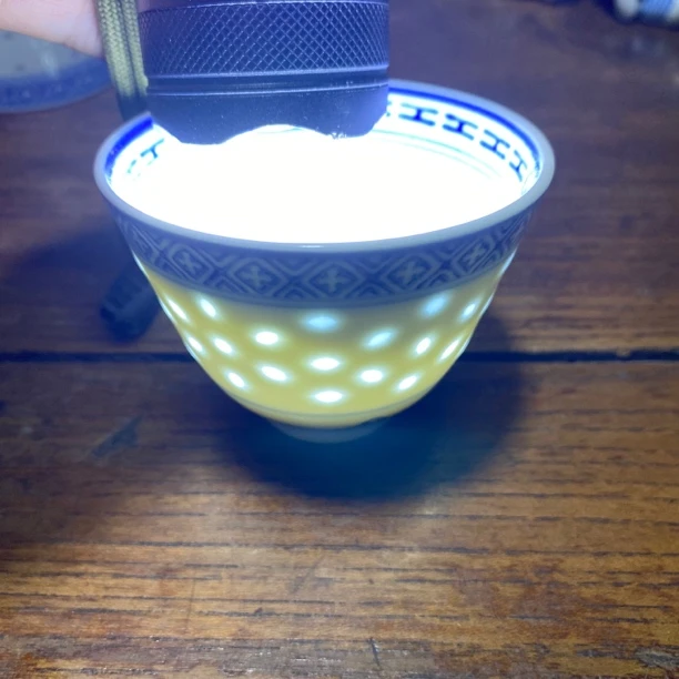 外销 两字英文款景德镇青花玲珑瓷二缸杯 茶杯 杯子 龙心 釉下彩
