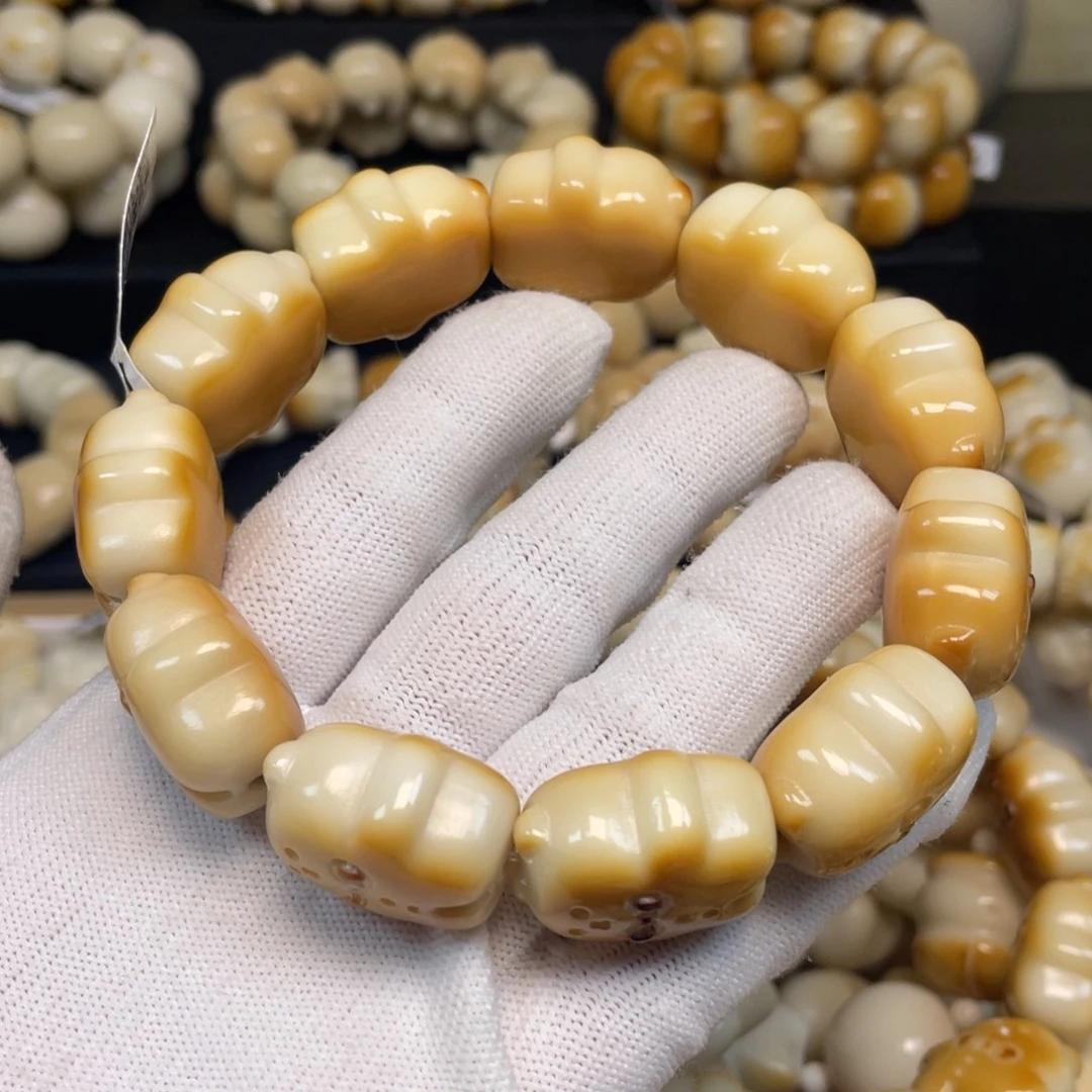 菩提根/象牙果手串114猫饼微瑕