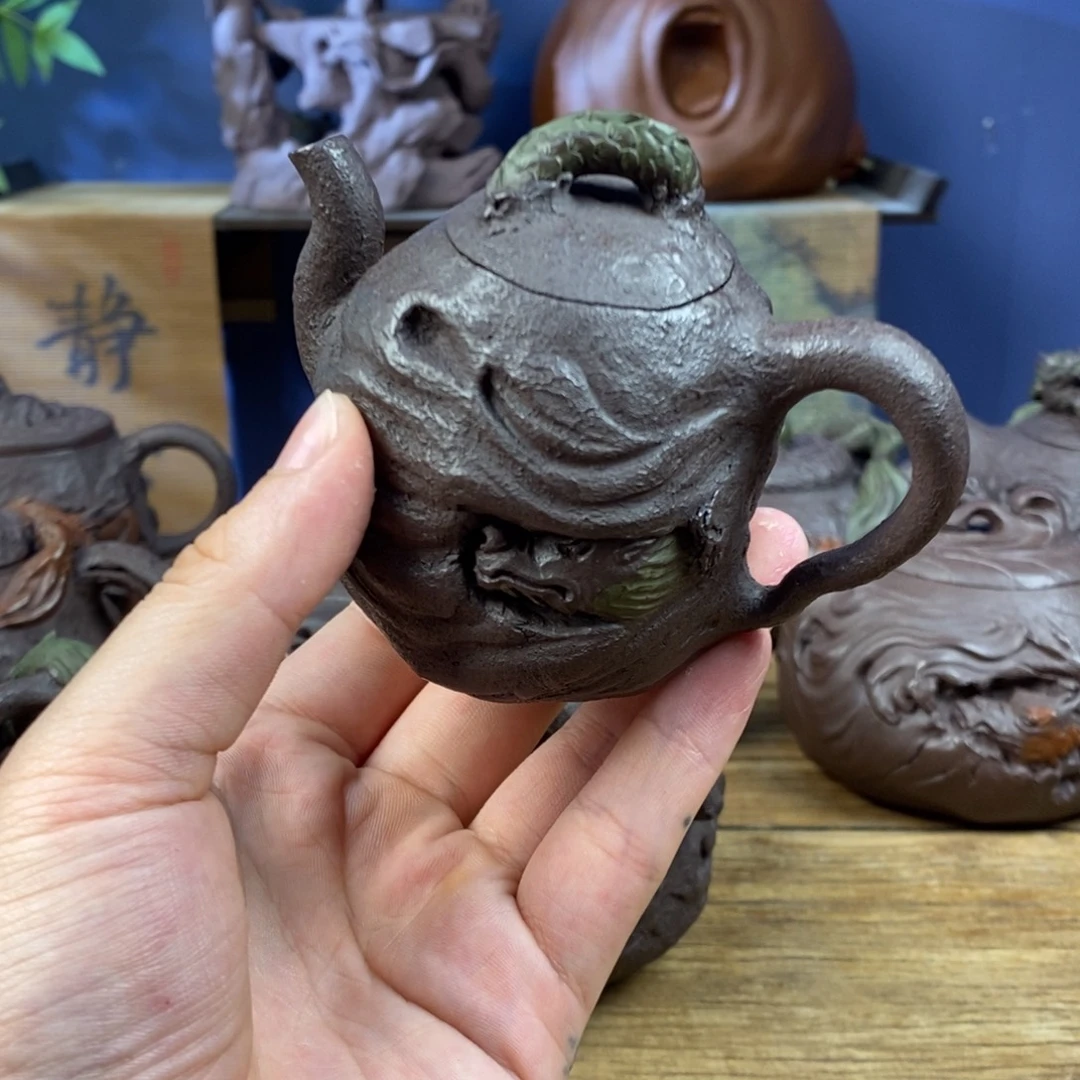 茶壶紫砂紫砂 龙壶